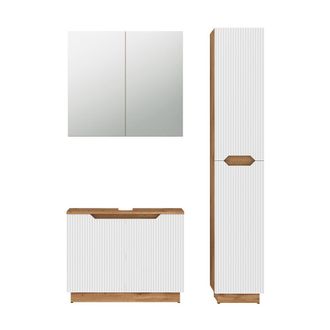 Vicco Juego De Muebles De Ba&ntilde;o De 3 Piezas Lotta, Blanco, 3 Piezas, Vicco
