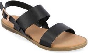Journee Collection Lavine Sandal - Wide Width in Black at Nordstrom Rack, Size 6.5