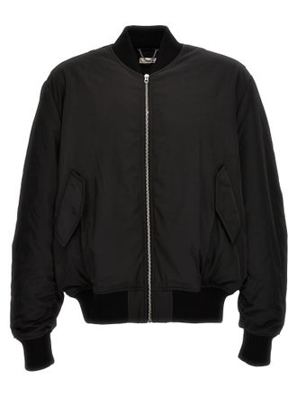1989 STUDIO Black Polyester Mens Bomber