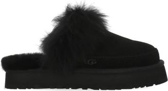 UGG Disquette Chalet - Dames - Pantoffels - Zwart - 36 EU - Wol - Schoenen