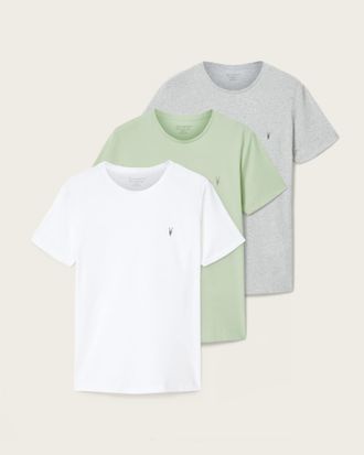 AllSaints Cotton Tonic Crew Neck Slim Ramskull T-Shirt, Size: XXL