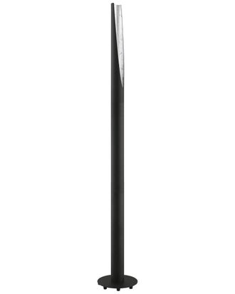 Eglo Eglo Barbotto 1 Light Floor Lamp With Matte Black & Silver Finish