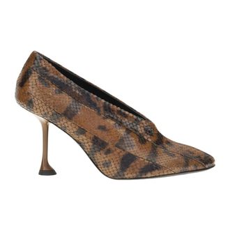 Proenza Schouler Tee Pieced Python-Print Pumps - Dames - Schoenen - Veelkleurig - Maat: 36 EU Leer