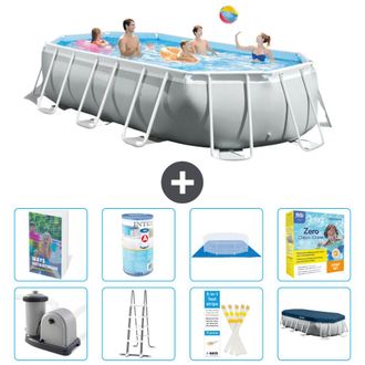 Intex Piscina Prism Frame Oval - 503x274x122 Cm - 9-piezas S572