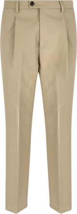 Be Able Beige Tailored Cotton Straight-Leg Pants