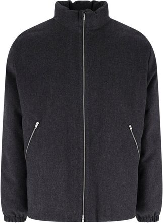 Jil Sander Dark Grey Padded Wool Jacket