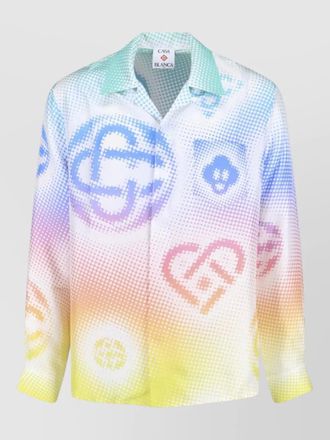 Casablanca silk logo print shirt