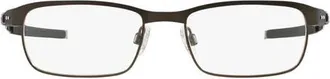 Oakley TinCup 52mm Rectangle Optical Glasses in Silver at Nordstrom