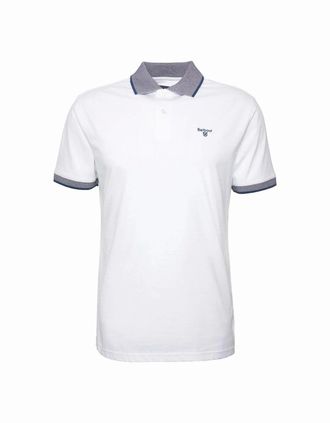 Barbour Mens Barbour Hertiage Mens Classic White Cornsay Polo Shirt - Size: 38
