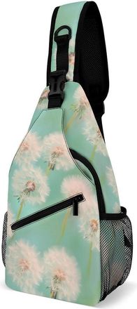 Generic Dandelions Flowers Mens Shoulder Bags Sling Crossbody Backpack Travel Hiking Chest Bag with Small Side 38x20cm