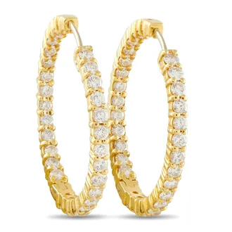 Roberto Coin 18K Yellow Gold 2.85ct Diamond Hoop Earrings RC05-042326