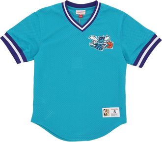 Mitchell & Ness Sportswear, male, Blue, Size: XL NBA Fashion V-neck Hornets Jacket