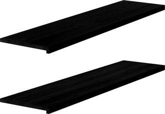 vidaXL Vidaxl - Davanzali 2 pz Marrone Scuro 160x40x2 cm Legno Massello Rovere