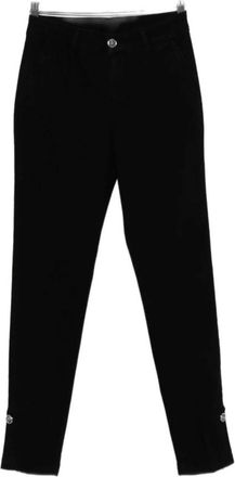 Liu Jo Broeken, Dames, Zwart, W30, Katoen, Zwarte Katoenmix Chique Broek