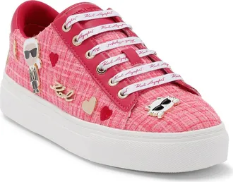Karl Lagerfeld Cate Pins Sneaker in Pink/Hot Pink at Nordstrom Rack, Size 7.5