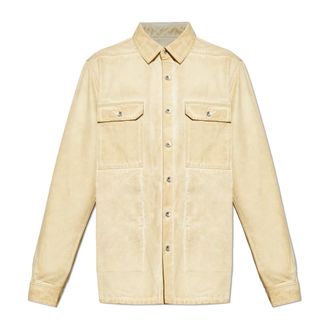 Rick Owens Denim Shirts, male, Beige, Size: M Denim Shirt
