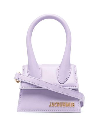 Jacquemus Le Chiquito Long leren shopper - Paars