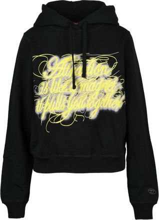 Diesel Felkpa Hoodie - Dames - Hoodies - Zwart - S - Katoen - Hoodies & sweatvesten