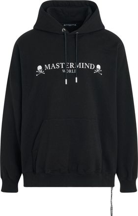 MASTERMIND WORLD printed cotton hoodie - men - Cotton - M - Black