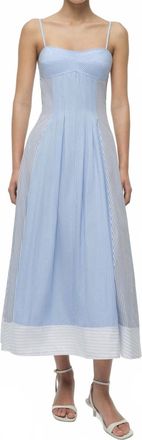 SIMKHAI Chamberlain Dress In Periwinkle Multi Stripe