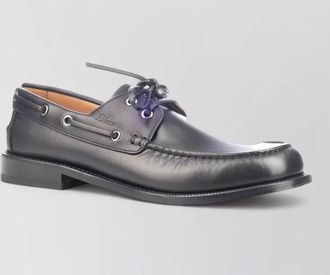 Dior leather boat shoes