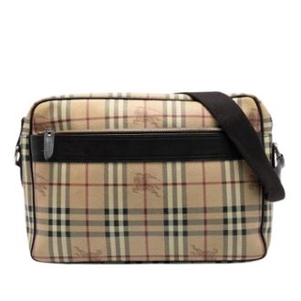 Burberry Pre-owned Cross Body Bags, female, Multicolor, Size: ONE SIZE Pre-owned Haymarket Check Crossbody Bag