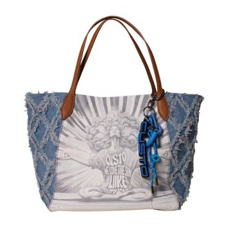 Custo Barcelona Celestia Plus Borsa Tote - - Bags - Donna - Blu - ONE SIZE