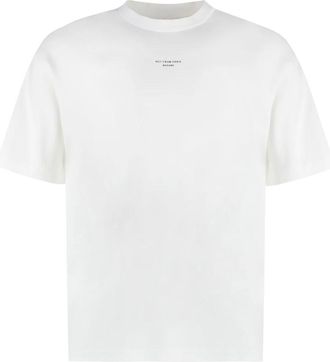 Dr&ocirc;le de Monsieur Klassiek Katoenen T-shirt met Ronde Hals - Heren - T-shirts - Wit - S - Katoen - Tops