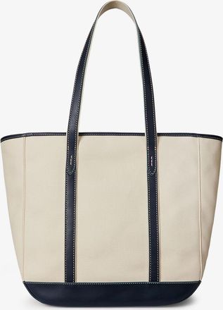 Polo Ralph Lauren Womens Tote Bag Beige Canvas
