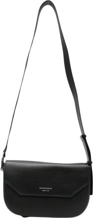 Emporio Armani Leren Crossbody Tas - Dames - Schoudertassen - Zwart - ONE Size - Leer - Tassen