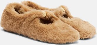 Loewe Pebble Soft shearling ballet flats