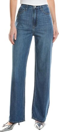 Rag & Bone Lori Mid-Rise Acworth Stud Wide Leg Jean