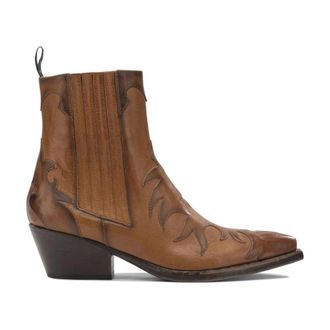 Sartore Western Stitch Leather Stivali - - Shoes - Donna - Marrone - 37 EU
