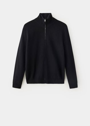 Mango Cardigan 100% cotone zip nero - Uomo - XXL - MANGO MAN