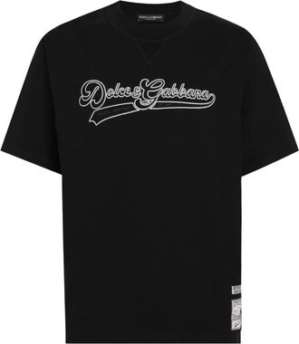 Dolce & Gabbana T-shirt con ricamo - Nero