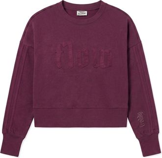 Freddy Felpa Girocollo Cropped Oversize Donna in Cotone Delav&eacute;