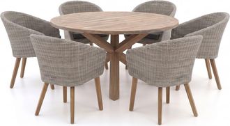 Intenso Furniture Intenso Tropea/ROUGH-Y &oslash;150cm dining tuinset 7-delig
