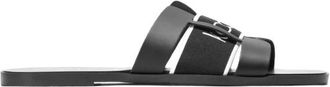Kazar Zwarte slides voor dames - Dames - Sandalen - Zwart - 38 EU - Leer - Schoenen