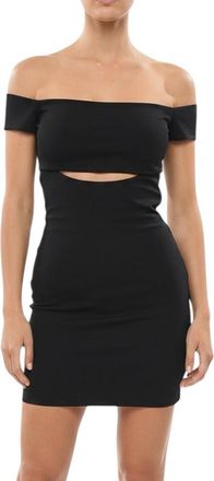 Dsquared2 Black Off Shoulder Mini Dress