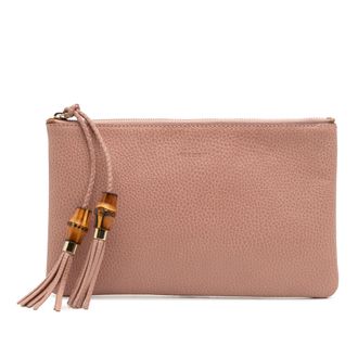 Gucci Leren Clutch met Bamboe Kwastje