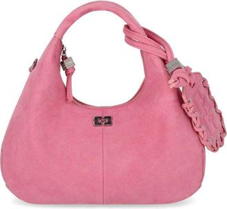 Ganni BORSA HOBO MINI ROSA GANNI