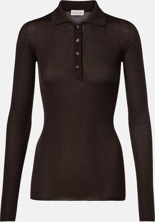 Moncler Polo in maglia di lana a coste