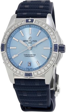 Breitling Super Chronomat Automatic Chronometer Diamond Ladies Watch A17356531C1S1