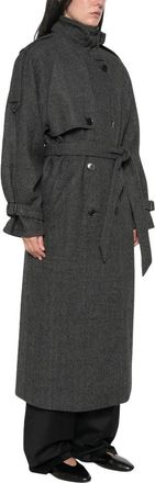Gestuz Avic Long Coat - Dames - Trenchcoats - Grijs - S - Wol - Jassen