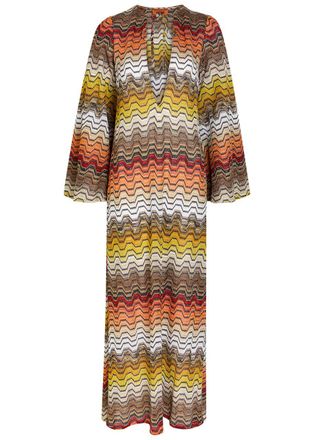 Missoni Zigzag Metallic-knit Maxi Cover-up Dress - Black - 48 (UK16 / XL)
