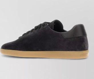 Ermenegildo Zegna lace up sneakers low top suede rubber