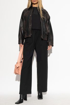 Golden Goose Cotton T-shirt With Print, Womens, Black