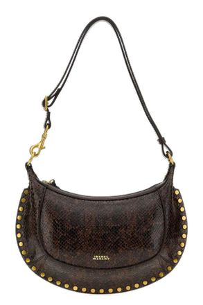 Isabel Marant Crescent Python-Effect Calf Leather Shoulder Bag