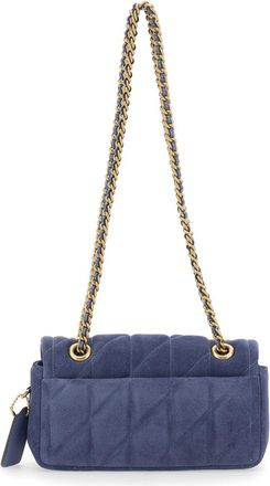 Coach Womens Suede Crossbody Bag - Blue Shoulder