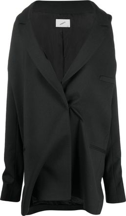 Coperni single-breasted blazer dress - women - Polyester/Elastane/Viscose/Viscose/Cupro - 36 - Black